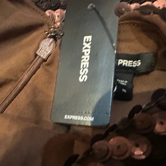 🆕 Express Copper Sequin Mini Dress. Size XS. NWT. 🤎 - Picture 16 of 16